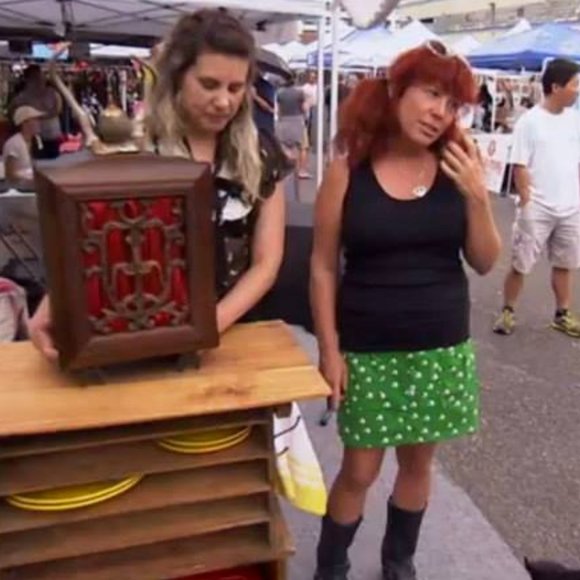 Green printed mini skirt with pockets - Picture 10 of 10